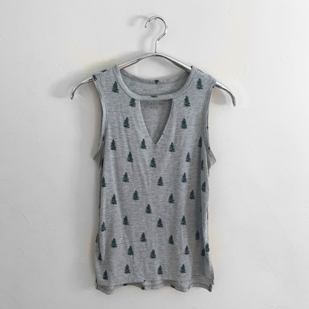 Printed Cutout Muscle Tee